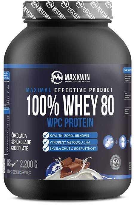 MAXXWIN 100% Whey 80 2200 g, čokoláda Protein