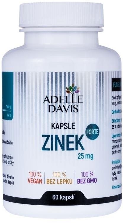 Adelle Davis Zinek Forte 25 mg, 60 kapslí Zinek