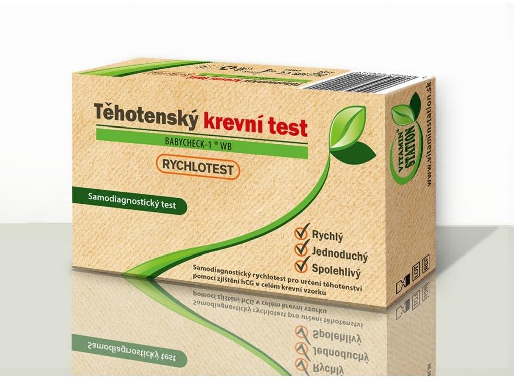 VITAMIN STATION Rychlotest Těhotenský krevní test Těhotenský test