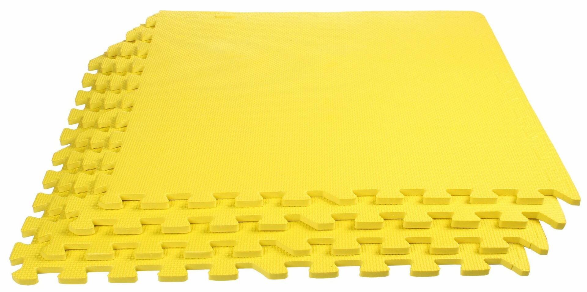 Colored Puzzle fitness podložka žlutá 4 ks Podložka na cvičení