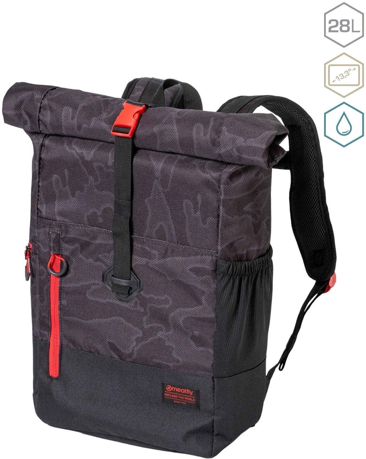 Meatfly Holler Morph Black 28 l Školský batoh