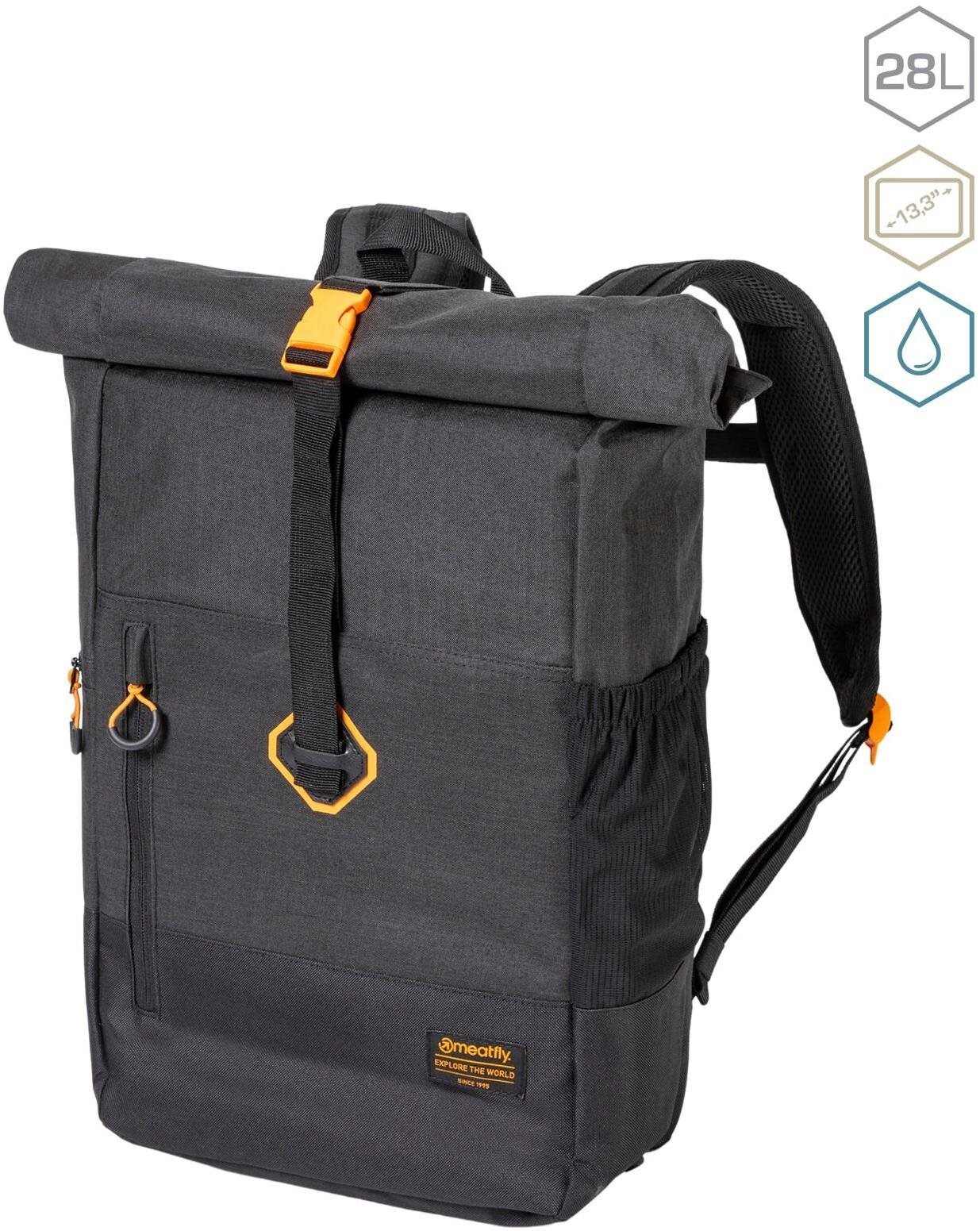 Meatfly Holler Orange/Charcoal 28 l Školský batoh