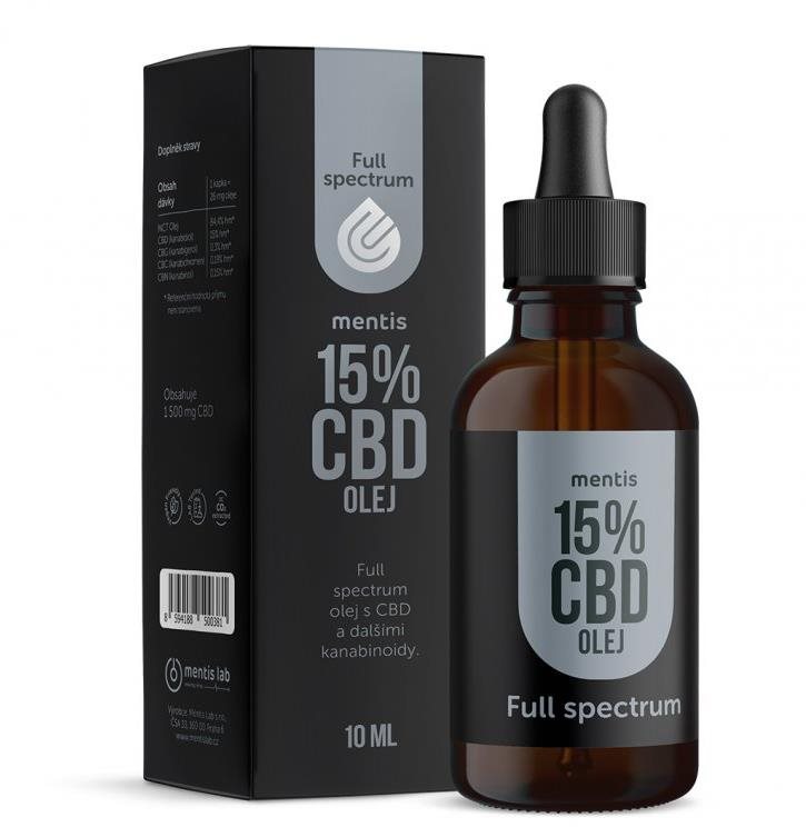 Mentis CBD Full spectrum olej 15 % CBD