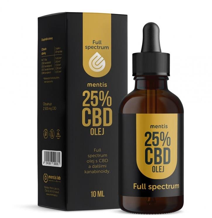 Mentis CBD Full spectrum olej 25 % CBD