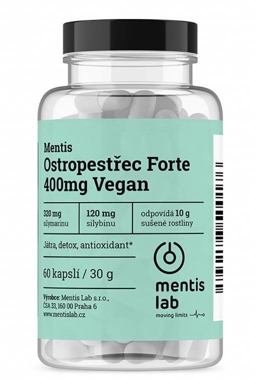 Mentis Ostropestřec Forte 400mg Vegan, 60 kapslí Ostropestřec