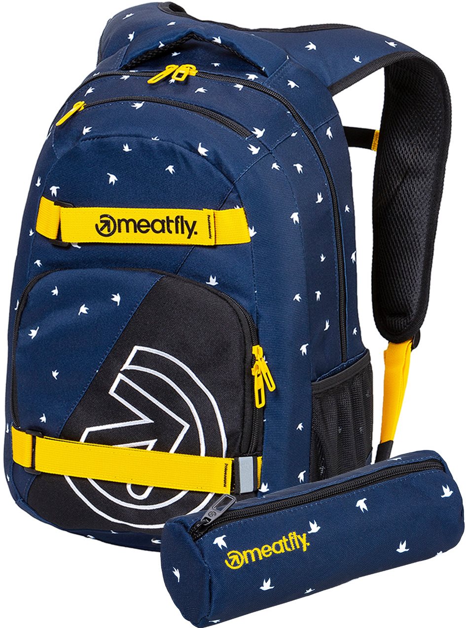 Meatfly Exile 5 Backpack, Birds Dark Navy Mestský batoh
