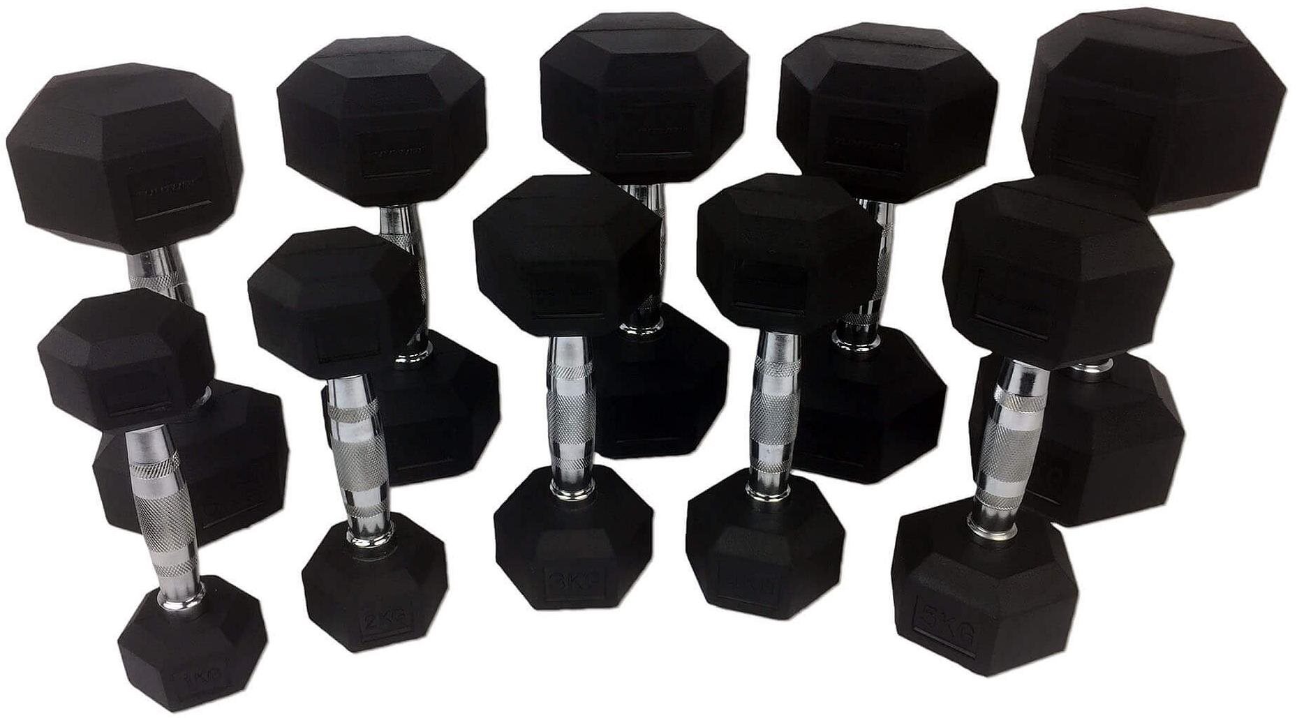 Tunturi set jednoruček Hexa 1-10kg, 10 párů Sada činek