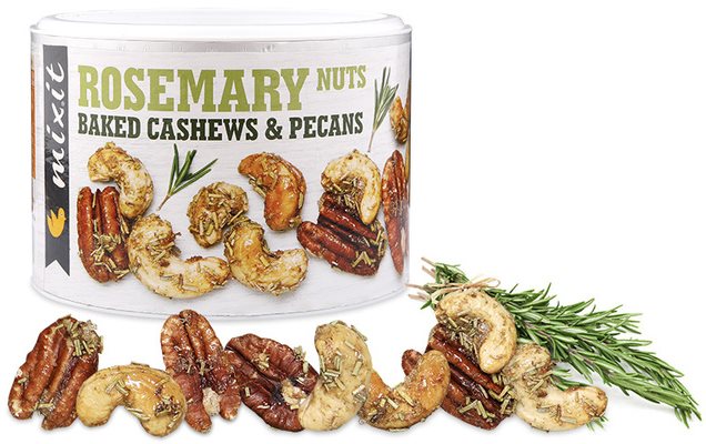 Mixit Oříšky z pece - rozmarýn a citronová tráva 150g Ořechy