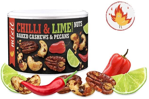 Mixit Oriešky z pece – Habanero chilli a limetka 150 g Orechy
