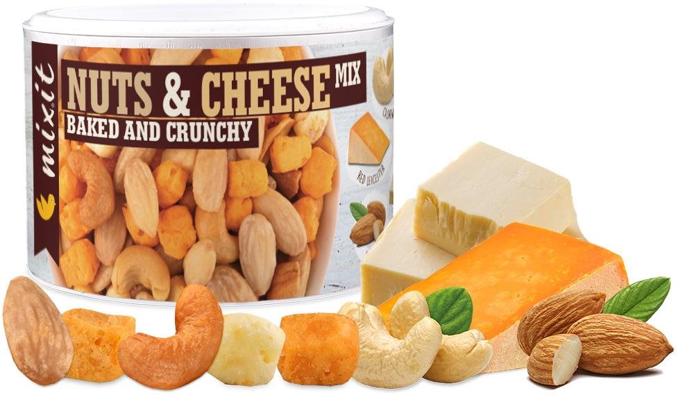 Mixit Mix pražených orechov a chrumkavých syrov 120 g Orechy