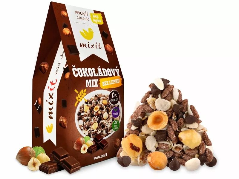 Mixit Müsli classic Čokoládový mix bez lepku, 430 g Müsli