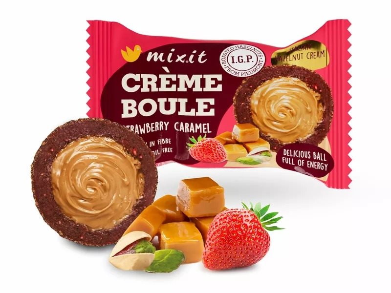 Mixit Créme boule – Strawberry caramel Cukríky