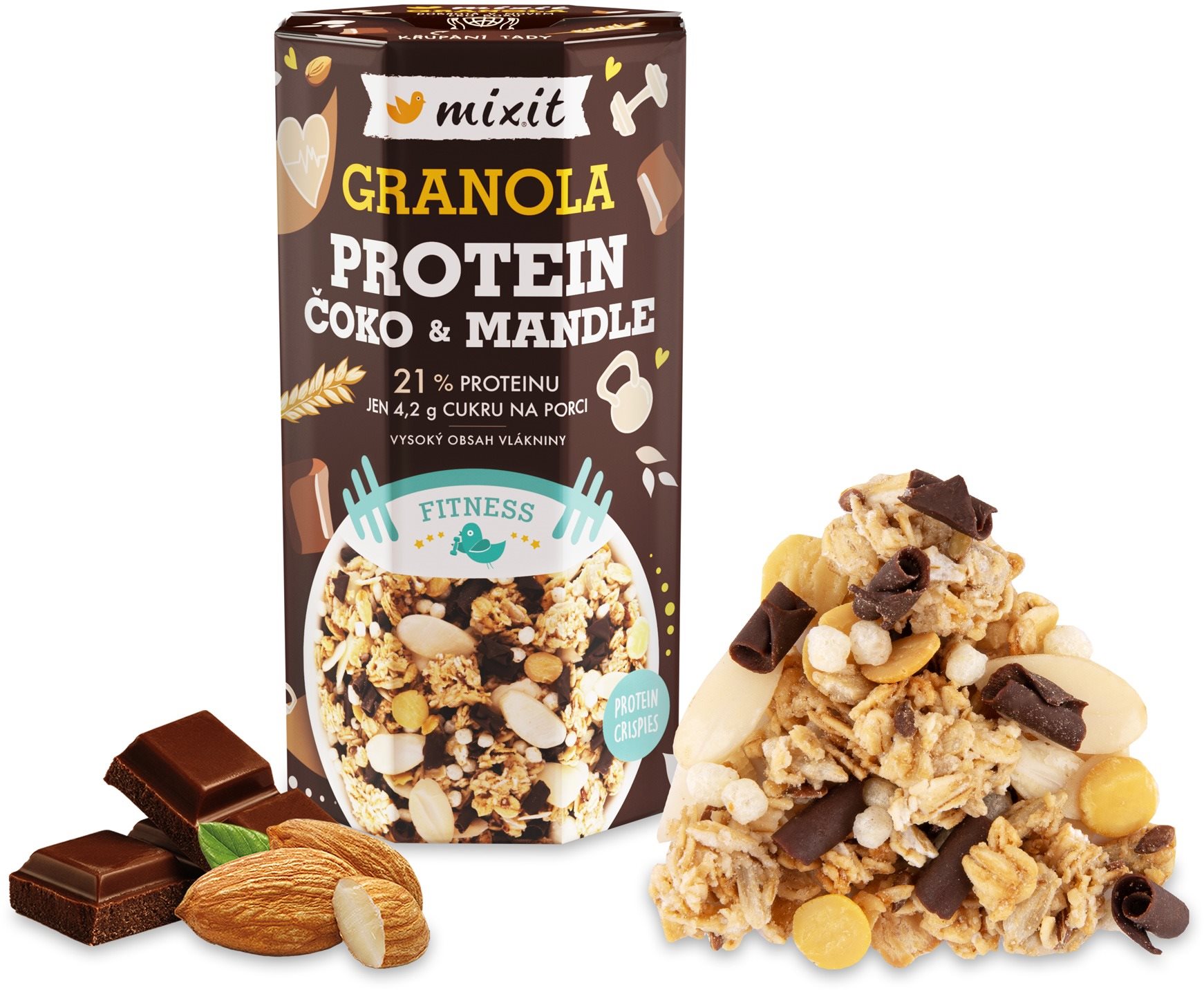 Mixit proteínová granola – Čoko & mandle Granola