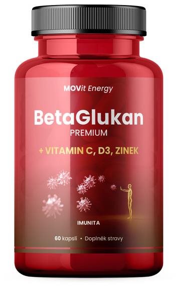 MOVit BetaGlukan 350 mg + Vitamín C, D3, Zinok Premium, 60 kapsúl...