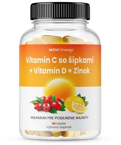 Vitamín C 1 200 mg so šípkami + Vitamín D + Zinok PREMIUM, 90 tbl....