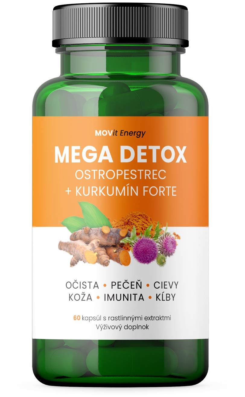 MOVit Mega Detox Ostropestrec + Kurkumín FORTE, 60 cps. Pestrec...