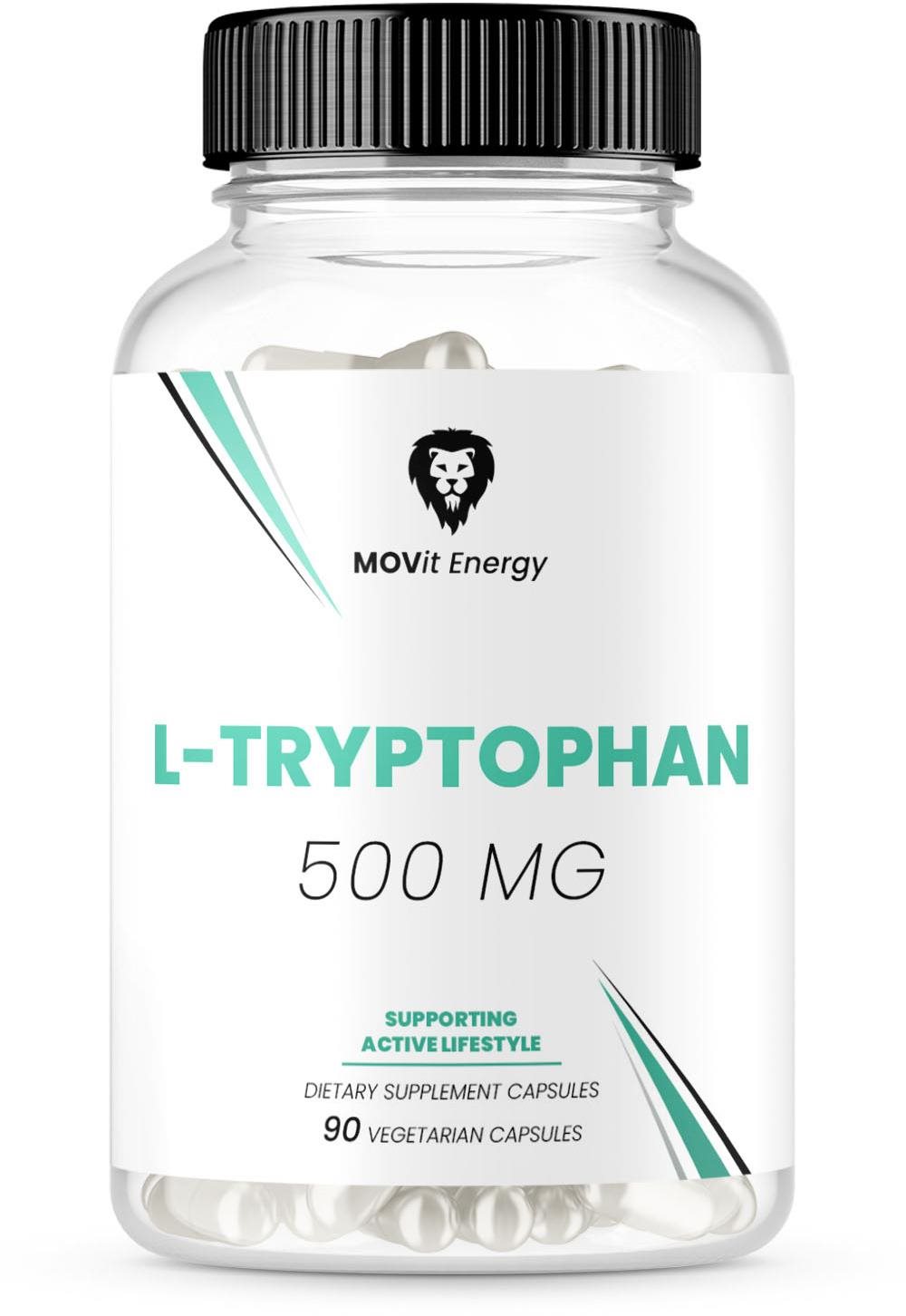 MOVit L-Tryptofan 500 mg, 90 vegetariánskych kapsúl Aminokyseliny