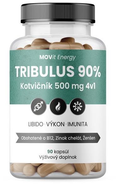 MOVit Tribulus 90% kotvičník 500 mg 4 v 1, 90 cps. Doplnok stravy