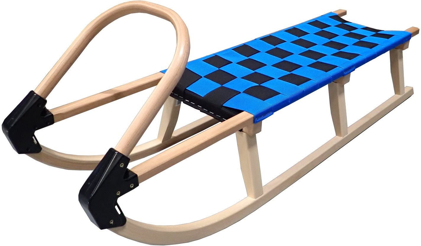 Acra, Sane celodrevené, 125 cm, modré Sánky