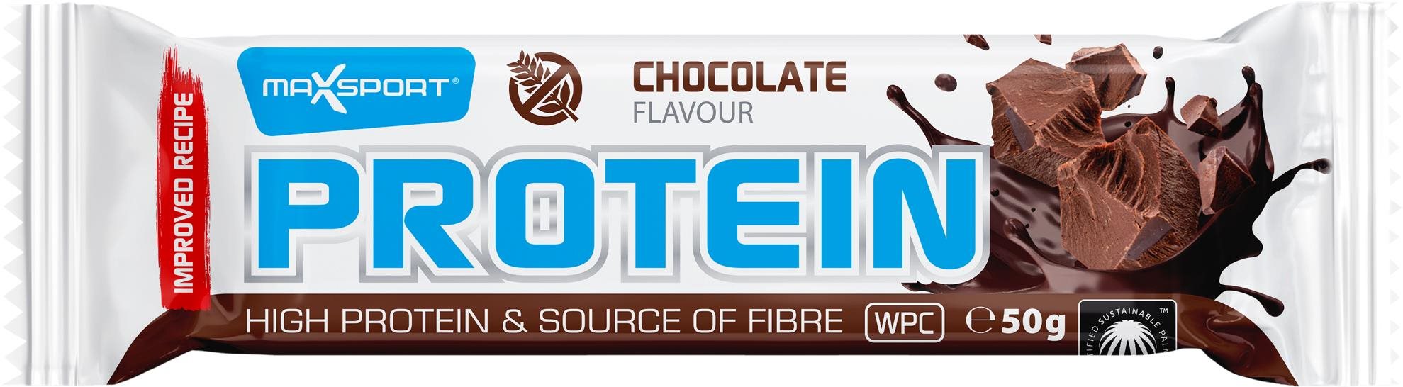 MaxSport proteín GF 50 g, čokoláda Proteínová tyčinka