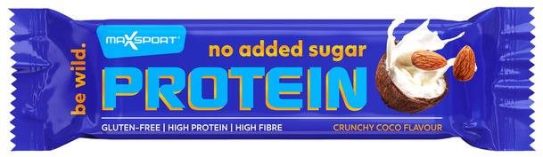 MaxSport Proteín no added sugar 40 g, Crunchy coco Proteínová tyčinka