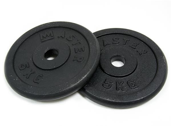Kotúč Master 5 kg kov pár Kotúč na činky