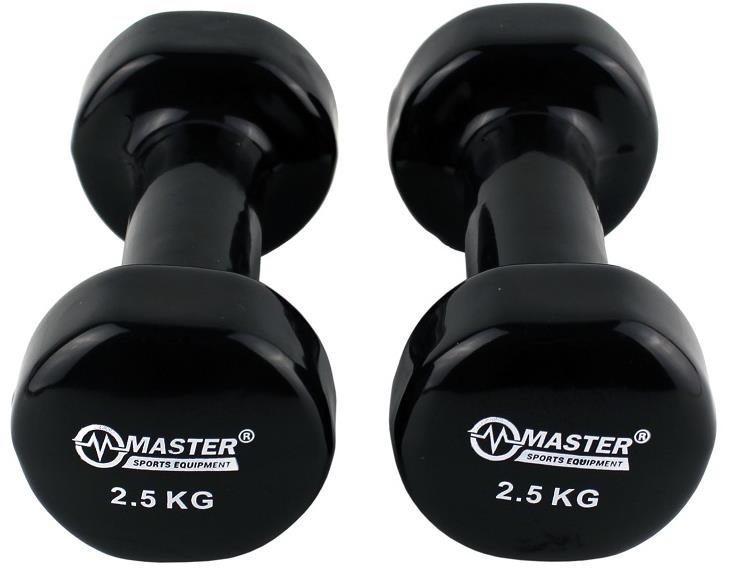 Vinylové činky Master 2× 2,5 kg Činka