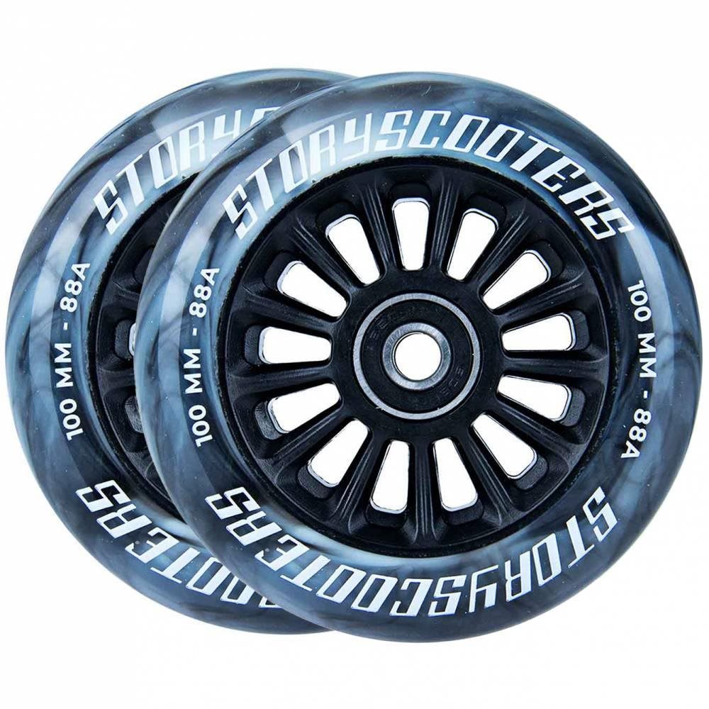Story Star Stunt 2 ks 100 mm Kolečka na koloběžku černo-modrá...