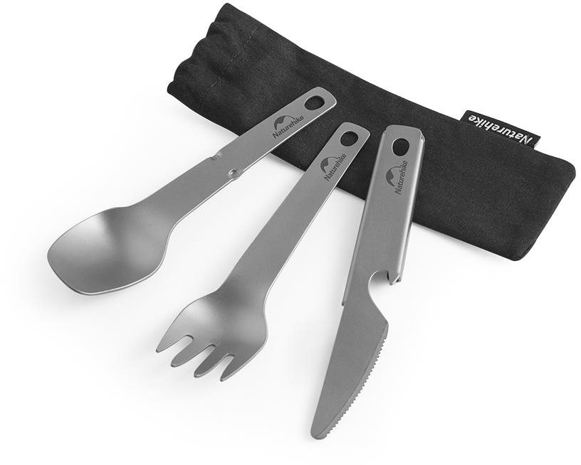 Naturehike titánová skladacia súprava príborov – 40 g Príbor