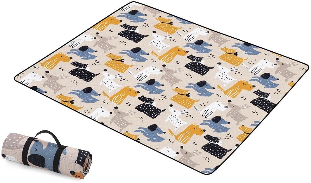 Naturehike Pikniková deka S 145 × 170 cm 648 g – vzor psíčkovia...