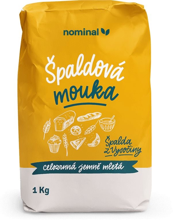 Nominal Celozrnná špaldová múka jemne mletá 1000 g Múka