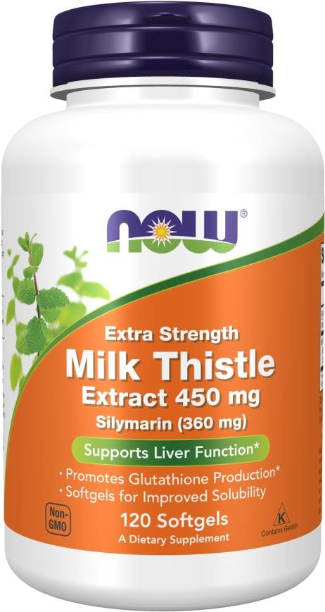 NOW Silymarin Extra Strength (extrakt z ostropestřce), 450 mg...