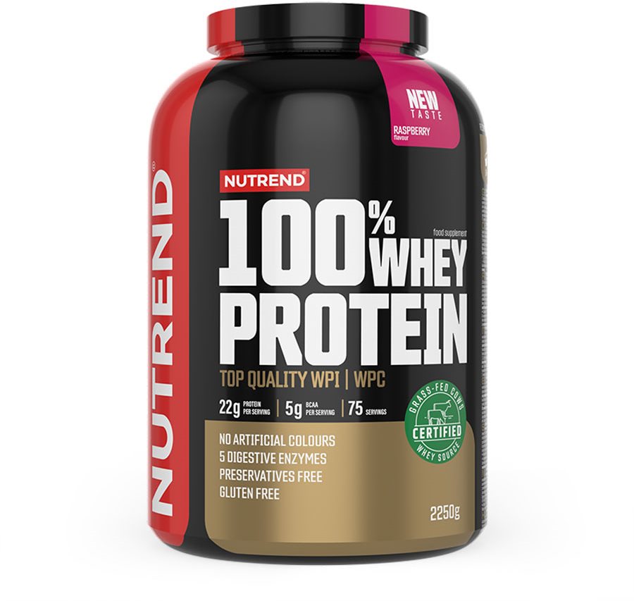 Nutrend 100 % Whey Proteín, 2250 g, malina Proteín