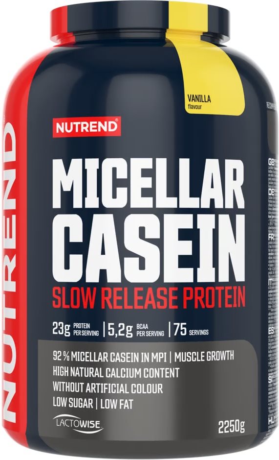 Nutrend Micellar Casein, 2250 g, vanilka Proteín