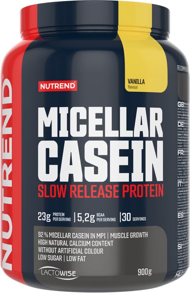 Nutrend Micellar Casein, 900 g, vanilka Proteín