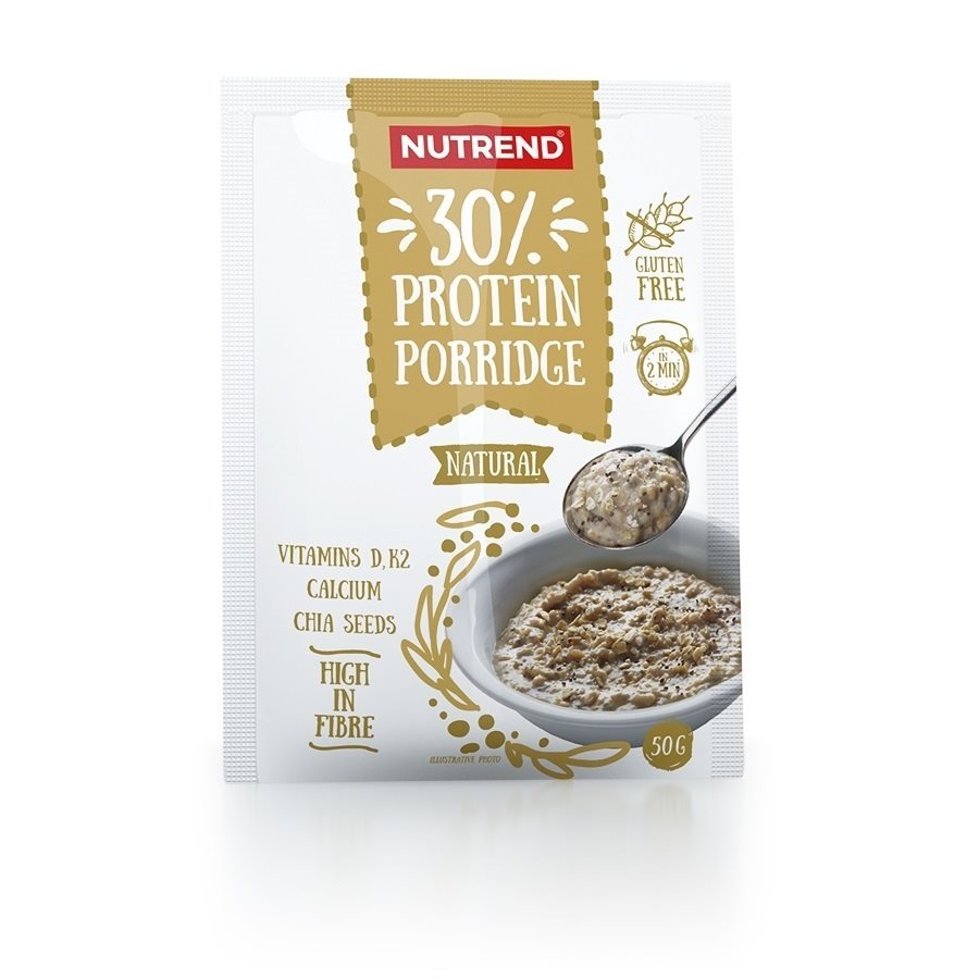 Nutrend Protein Porridge, 5× 50 g, natural Proteínová kaša