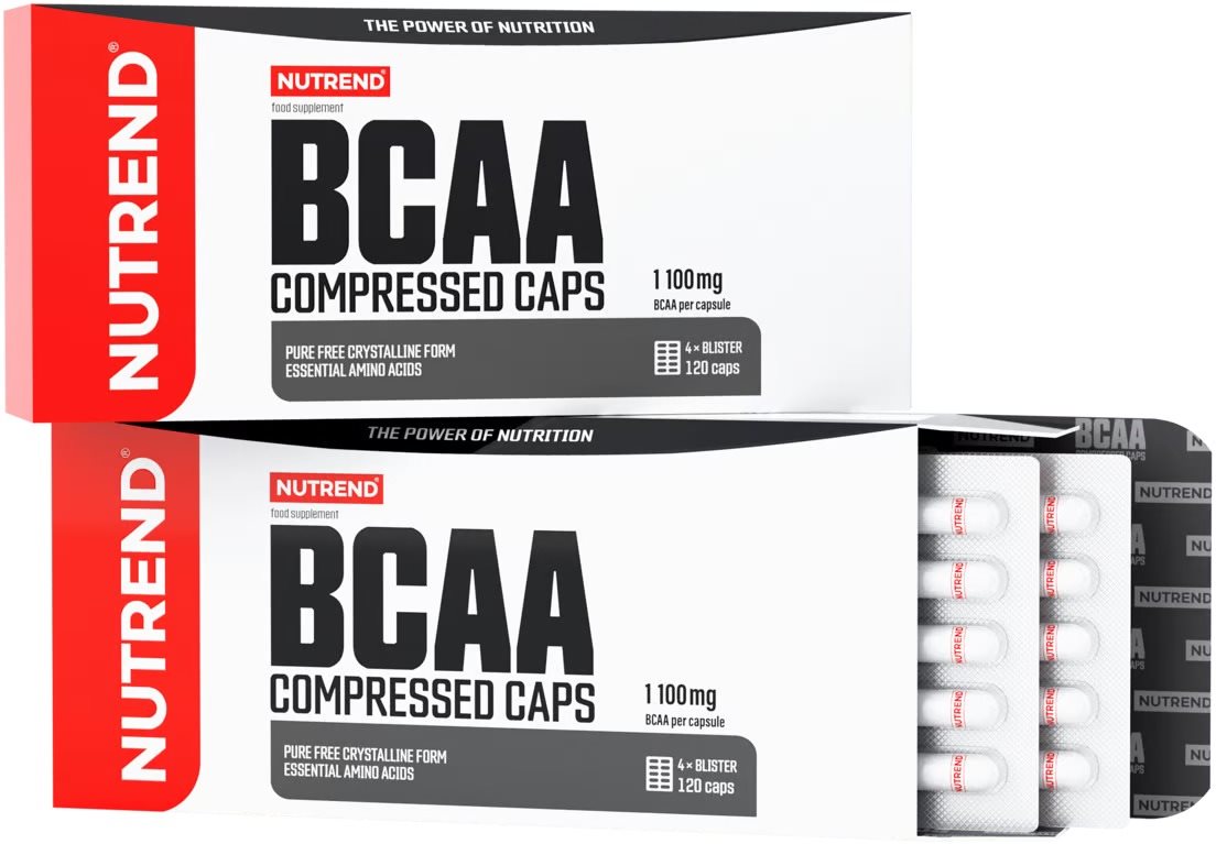 Nutrend BCAA Compressed caps, 120 kapsúl Aminokyseliny