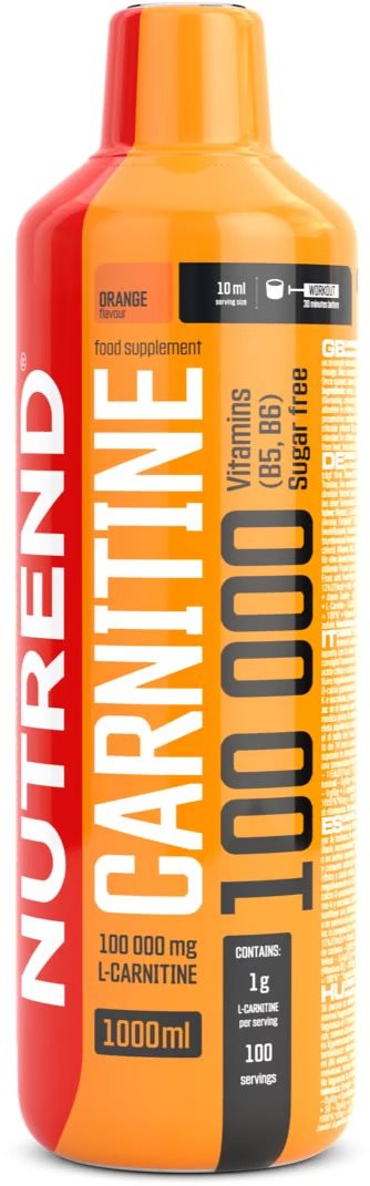 Nutrend Carnitine 100000, 1000ml, pomeranč Spalovač tuků