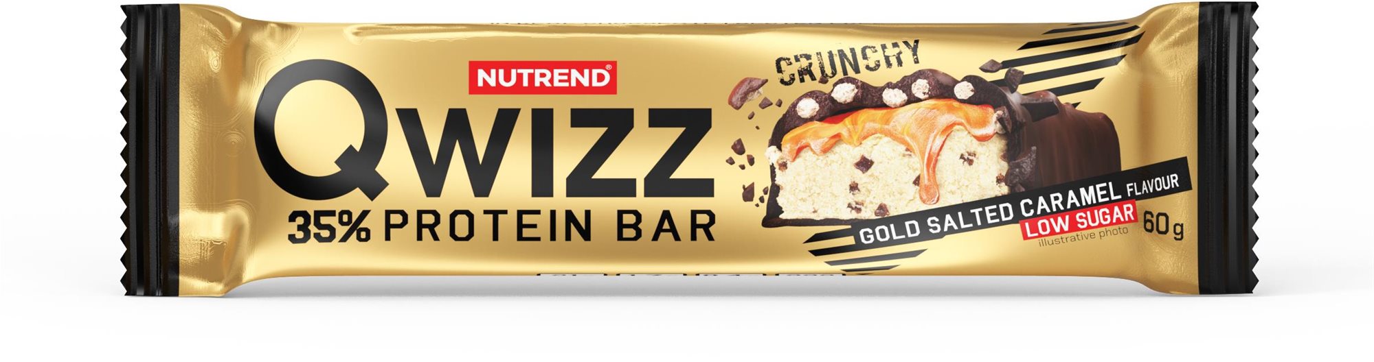 Nutrend QWIZZ Protein Bar 60 g, slaný karamel Proteínová tyčinka