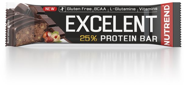 Nutrend EXCELENT protein bar, 85 g, čokoláda s orieškami CZ/SK...