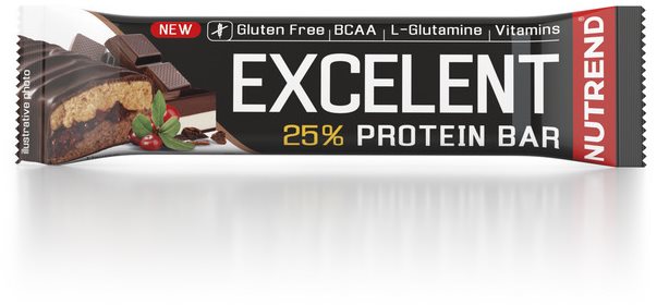 Nutrend EXCELENT Bar double, 85 g, csokoládé + nugát áfonyával...