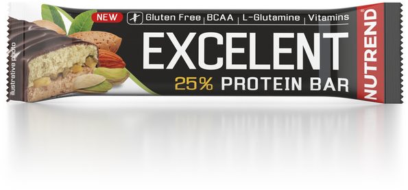 Nutrend EXCELENT Bar double, 85 g, mandle+pistácie s pistáciami...