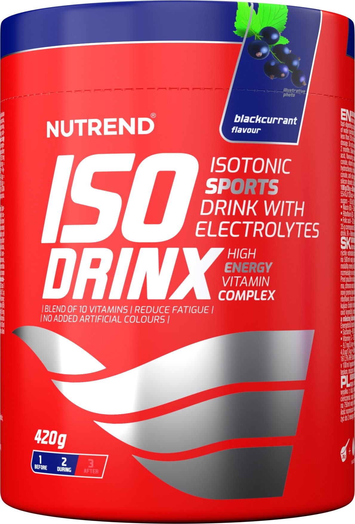 Nutrend Isodrinx, 420 g, čierne ríbezle Športový nápoj