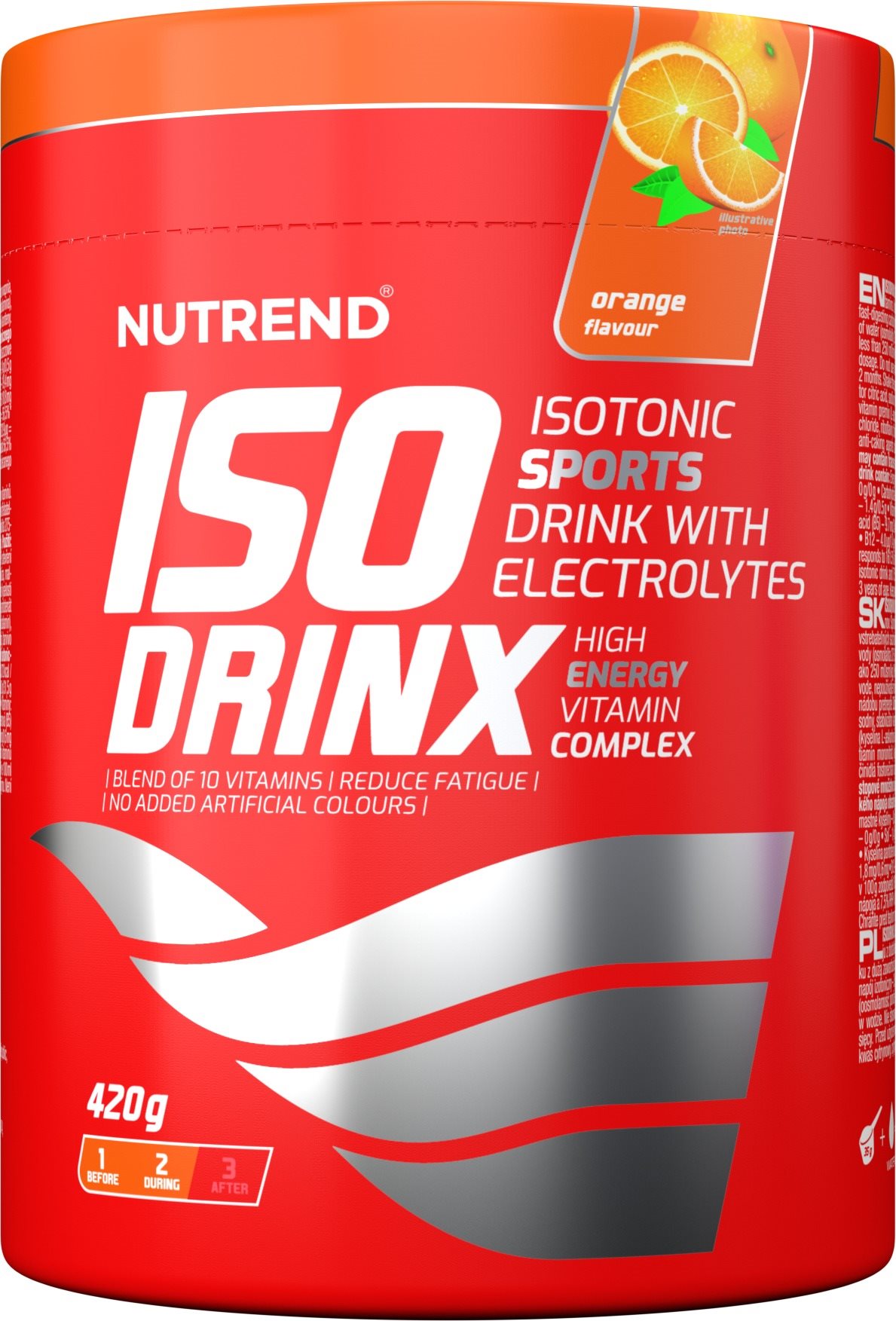 Nutrend Isodrinx, 420 g, pomaranč Športový nápoj