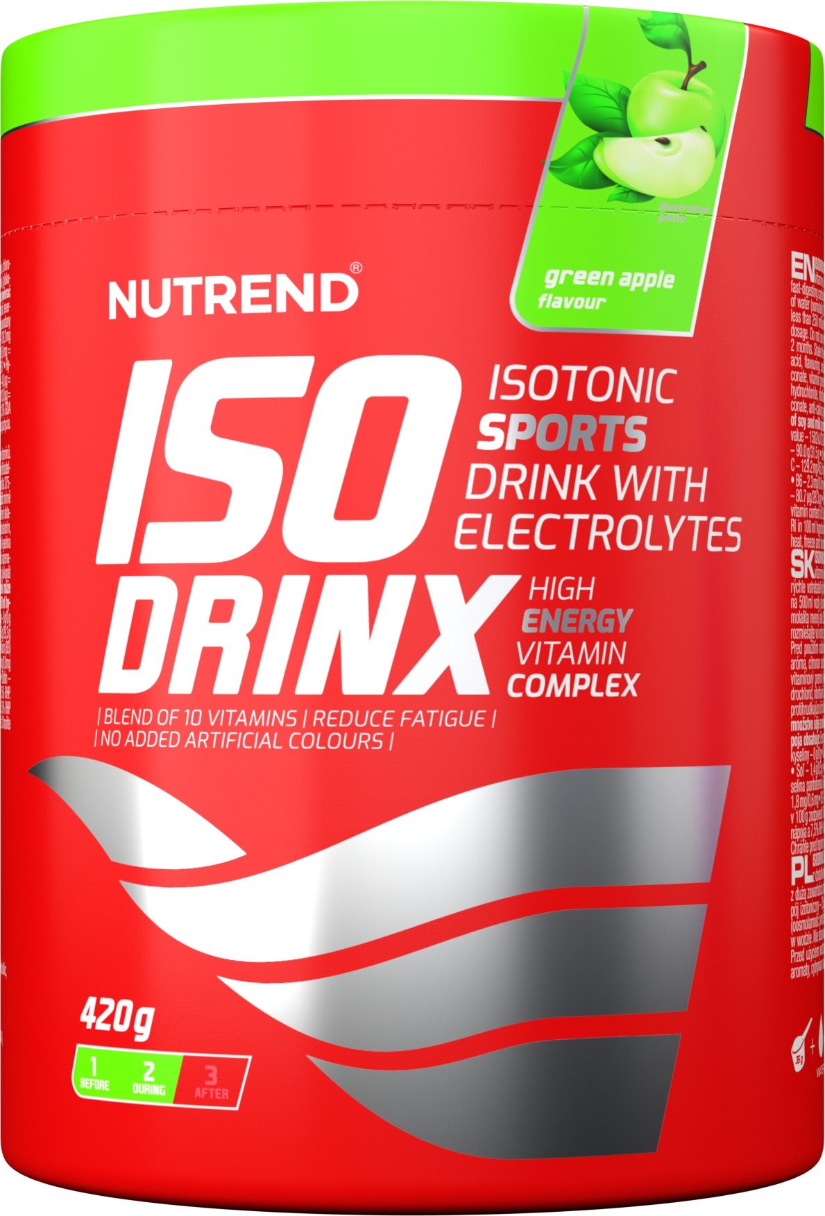 Nutrend Isodrinx, 420 g, zelené jablko Športový nápoj
