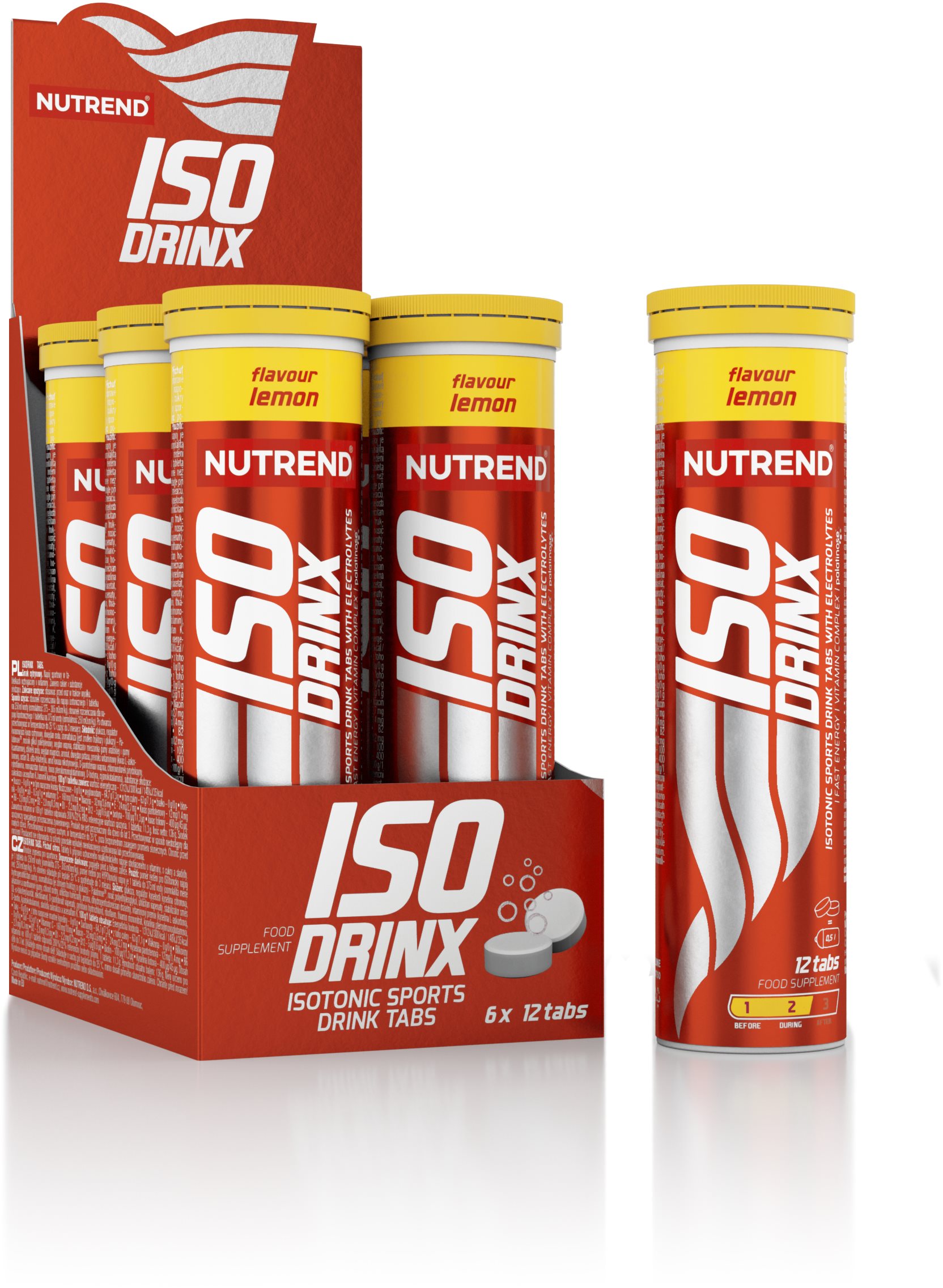 Nutrend Isodrinx TABS, 12 tablet, citron Energetické tablety