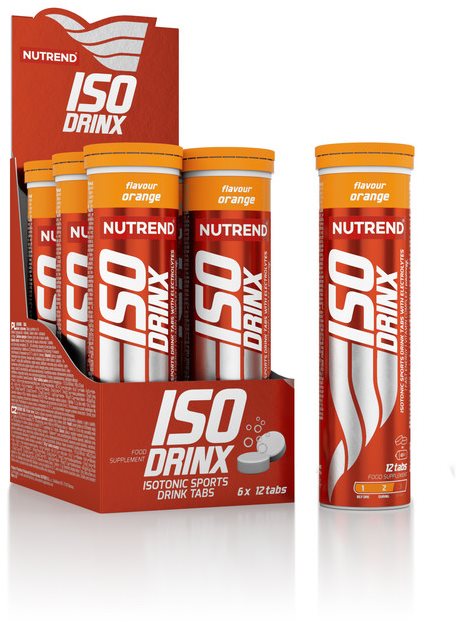 Nutrend Isodrinx TABS, 12 tablet, pomeranč Energetické tablety