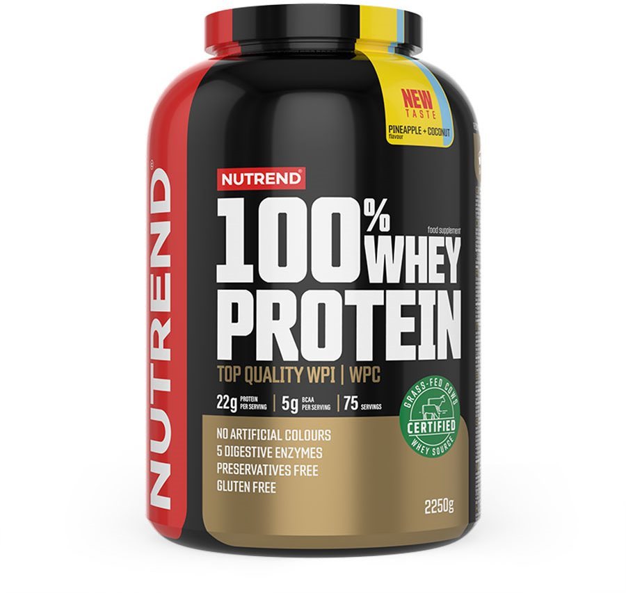 Nutrend 100 % Whey Protein 2250 g, ananás + kokos Proteín