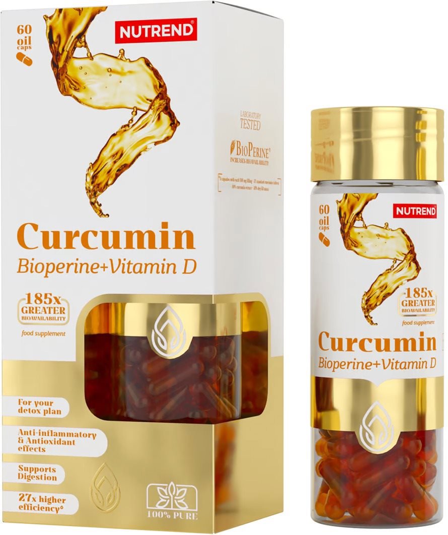 Nutrend Curcumin + Bioperine + Vitamin D, 60 kapszula...