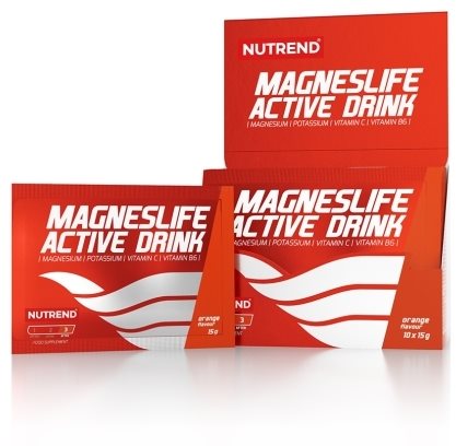Nutrend Magneslife Active Drink, 10x15 g, pomeranč Sportovní nápoj